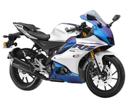 2025 Yamaha R15 Version 4 Matte Pearl Studio Shot